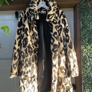 New York & Company Eva Mendes Cheetah Fur Coat
